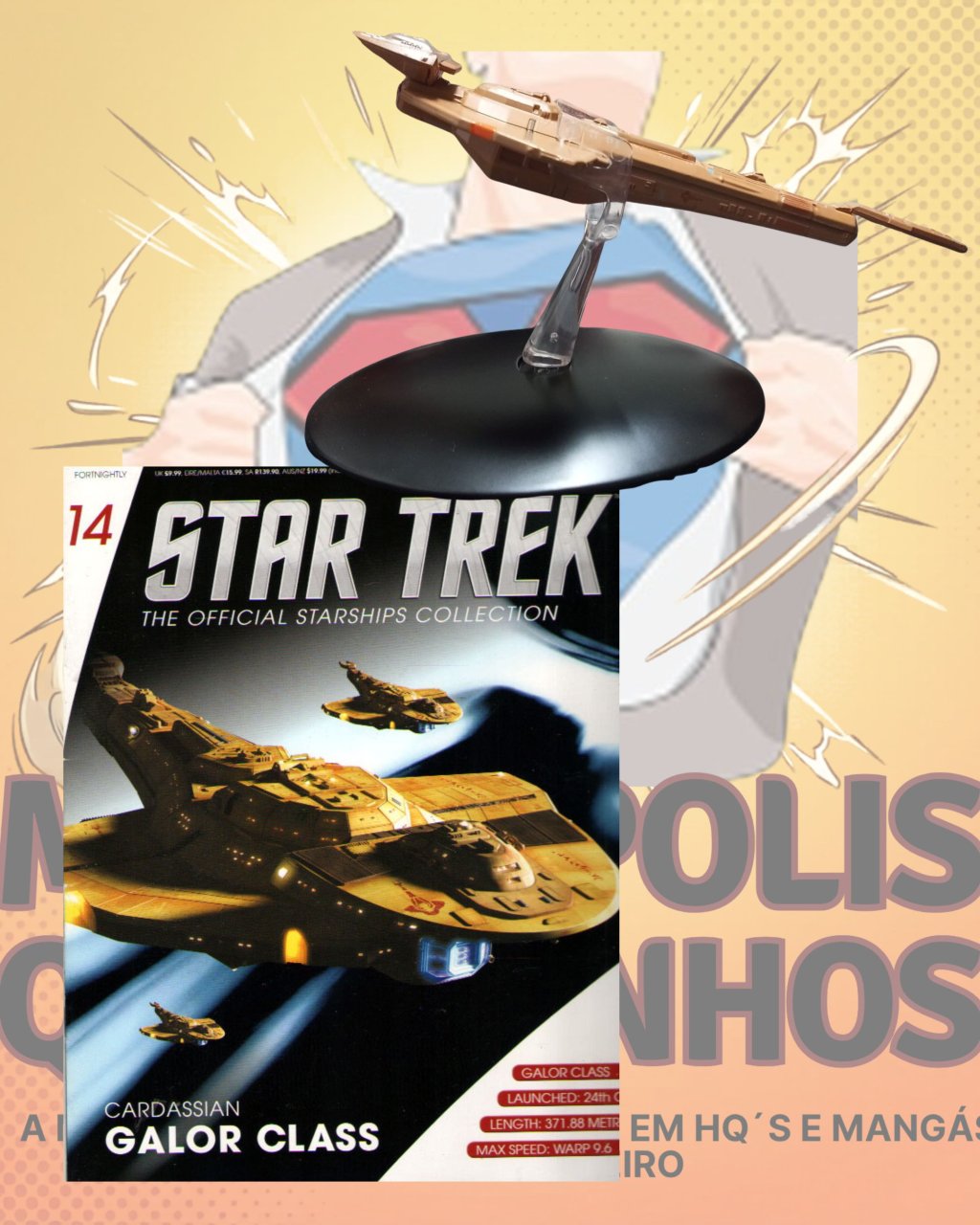 Star Trek: The Oficial Starships Collection Volume 14 - Gardassian GALOR CLASS - Editora Eaglemoss