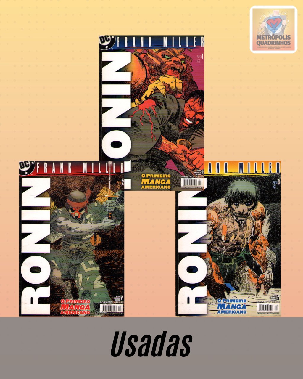 Ronin Números 1 ao 3 - Frank Miller ( Coleção Completa ) Editora Opera Graphica