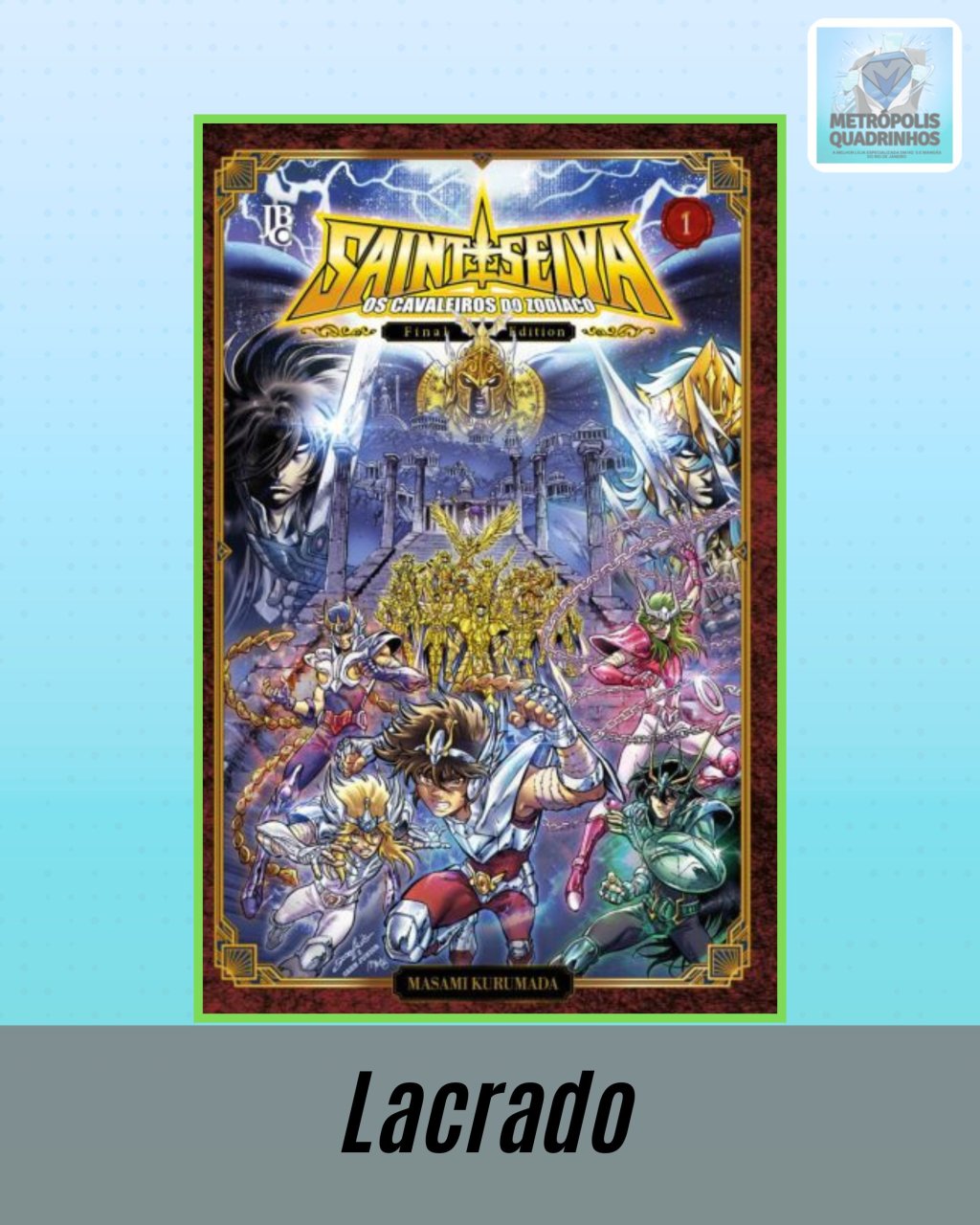 Os Cavaleiros do Zodíaco - Saint Seiya - Final Edition Nº 1 ( Masami Kurumada ) - Sobrecapa Variante -  Editora JBC