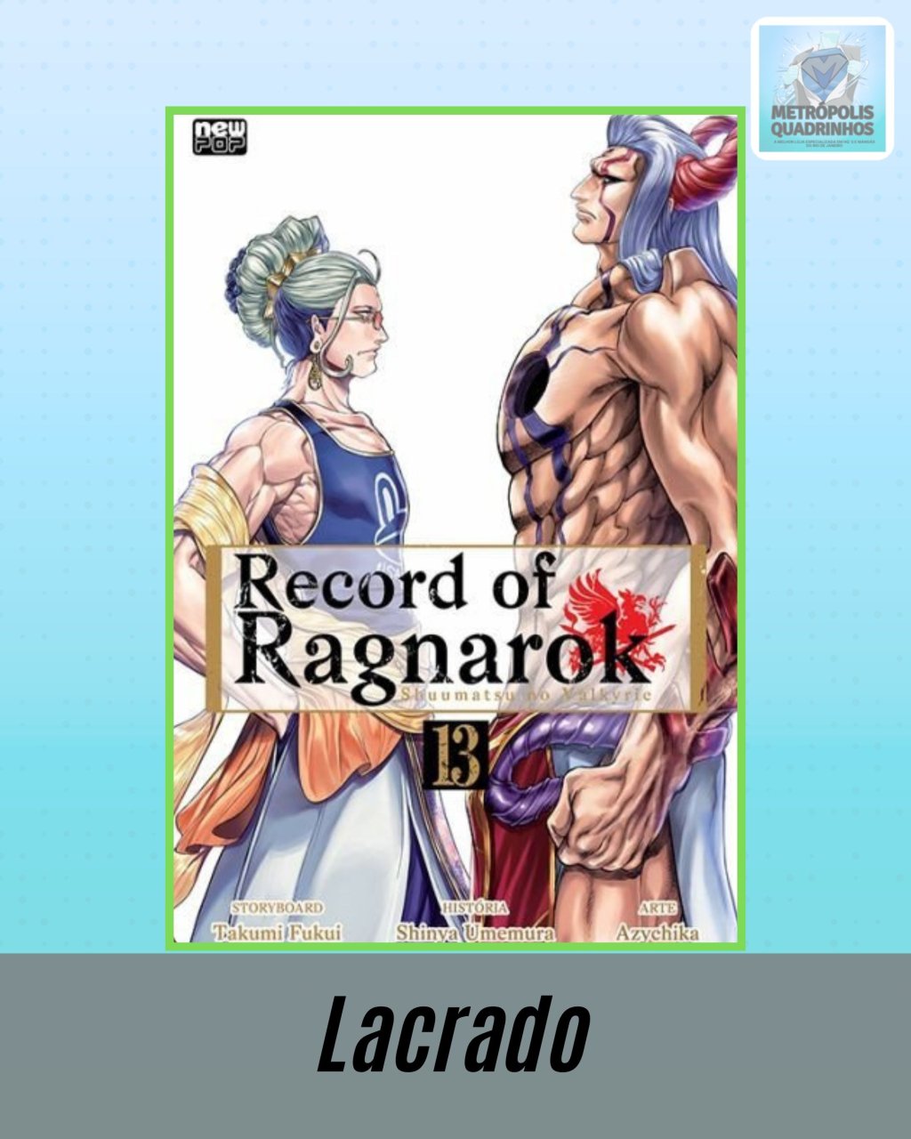 Record of Ragnarok Vol. 13 ( Azychika, Shinya Umemura & Takumi Fukui ) Editora New Pop