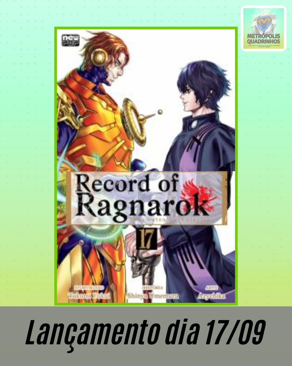 Record of Ragnarok Volume 17 ( Azychika, Shinya Umemura & Takumi Fukui ) Editora New Pop