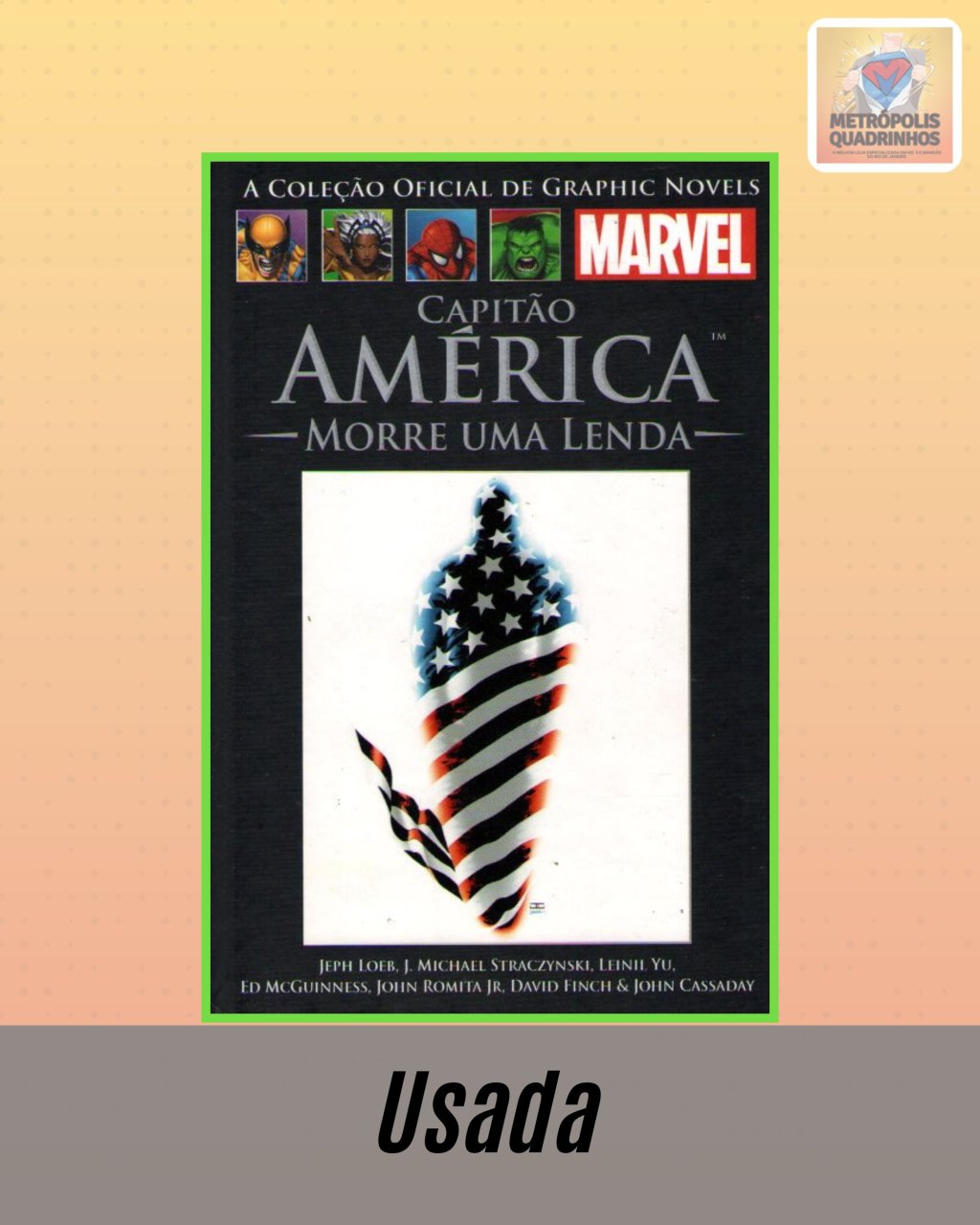 A Coleção Oficial de Graphic Novels Marvel Volume 51 - Capitão América - Morre uma Lenda ( Capa Dura ) Editora Salvat