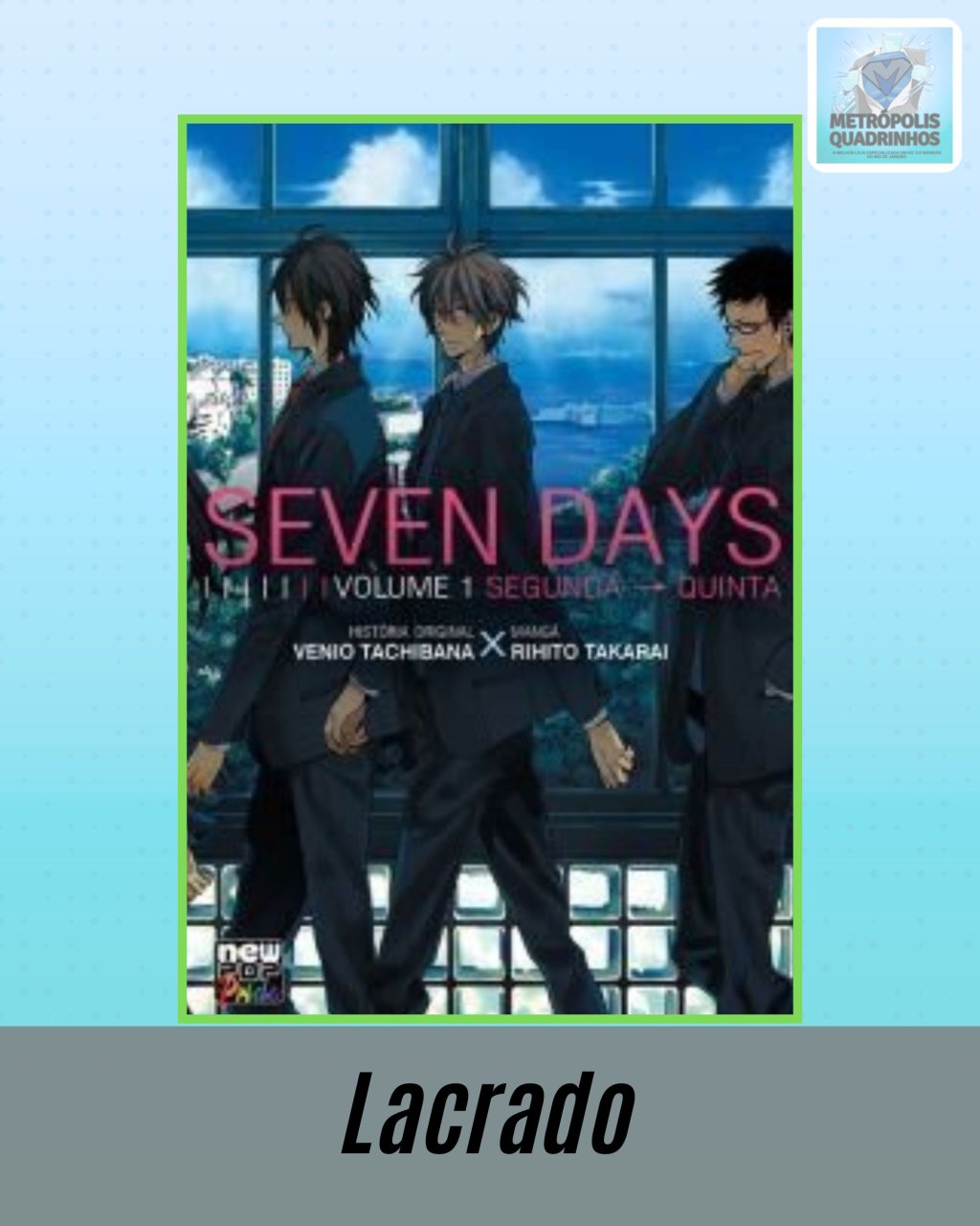 Seven days Volume 1 de 2 ( Venio Tachibana & Rihito Takarai ) Editora New Pop