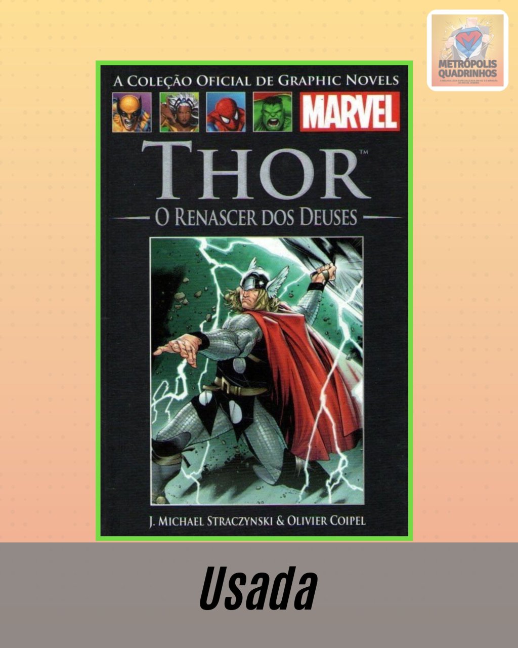 A Coleção Oficial de Graphic Novels Marvel Volume 52 - Thor O Renascer dos Deuses ( Capa Dura ) Editora Salvat
