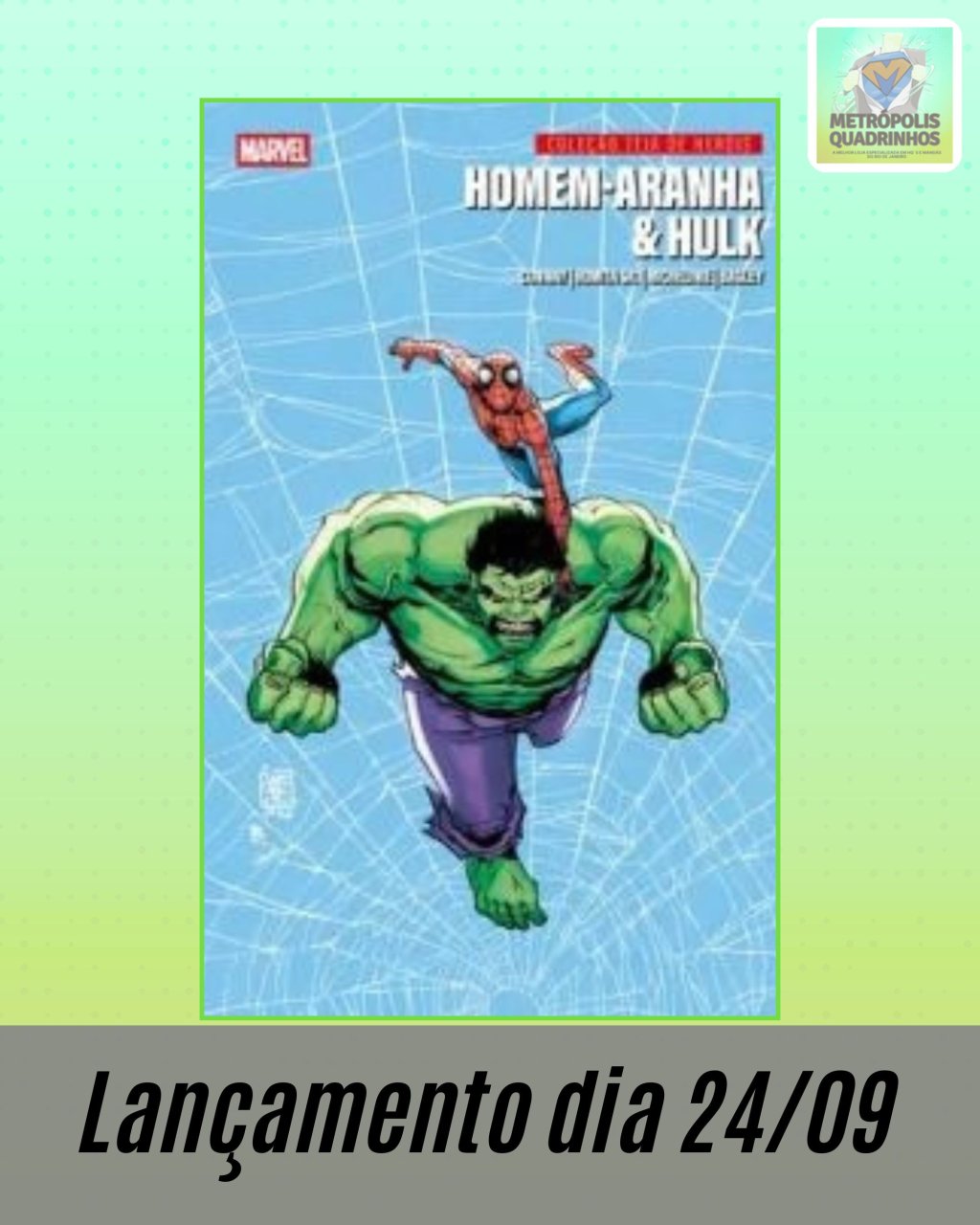 Coleção Teia de Heróis Nº 3 de 10: Homem Aranha & Hulk ( Capa Dura )