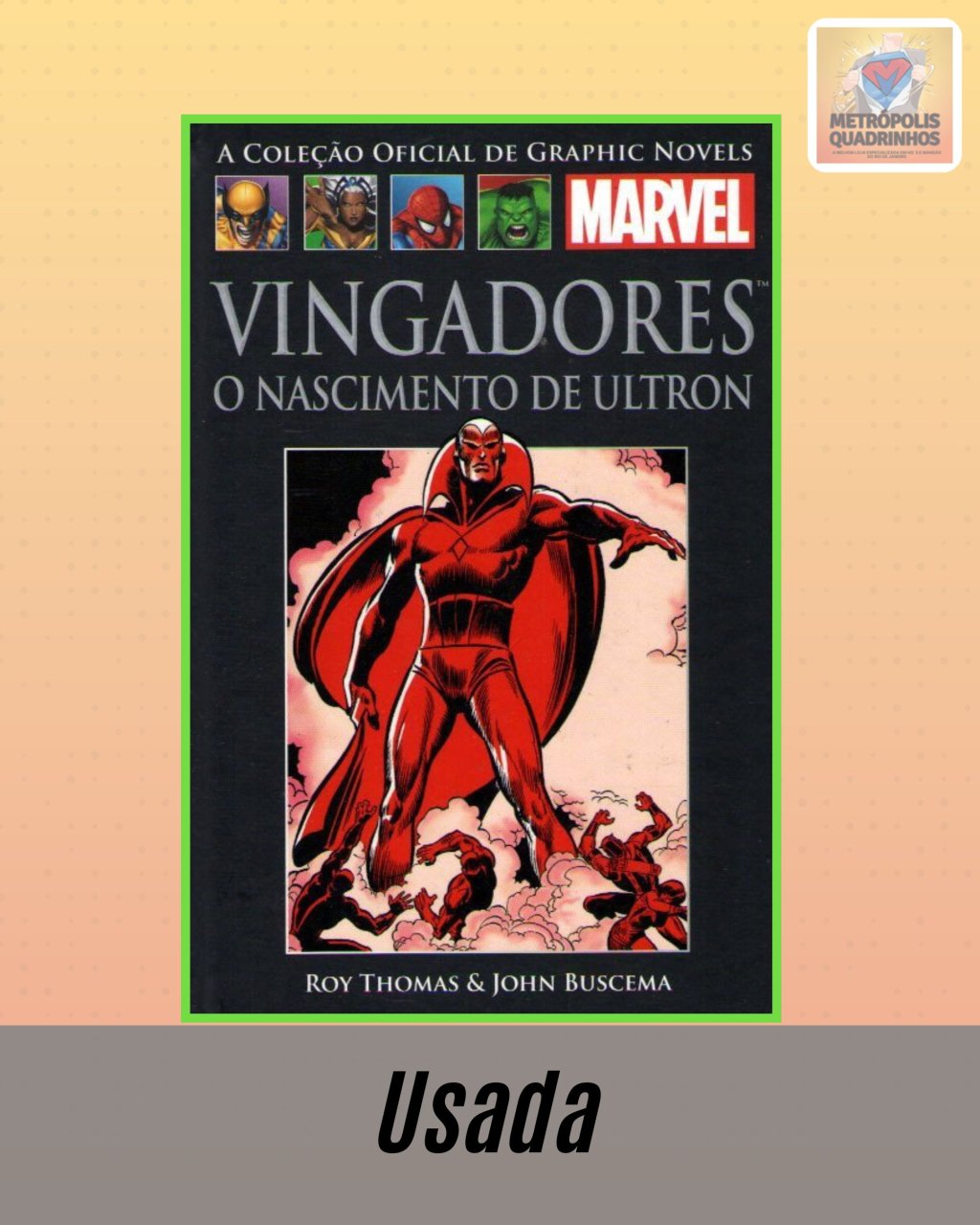 A Coleção Oficial de Graphic Novels Marvel - Clássicos Volume XII Vingadores : O Nascimento de Ultron ( Capa Dura ) Editora Salvat