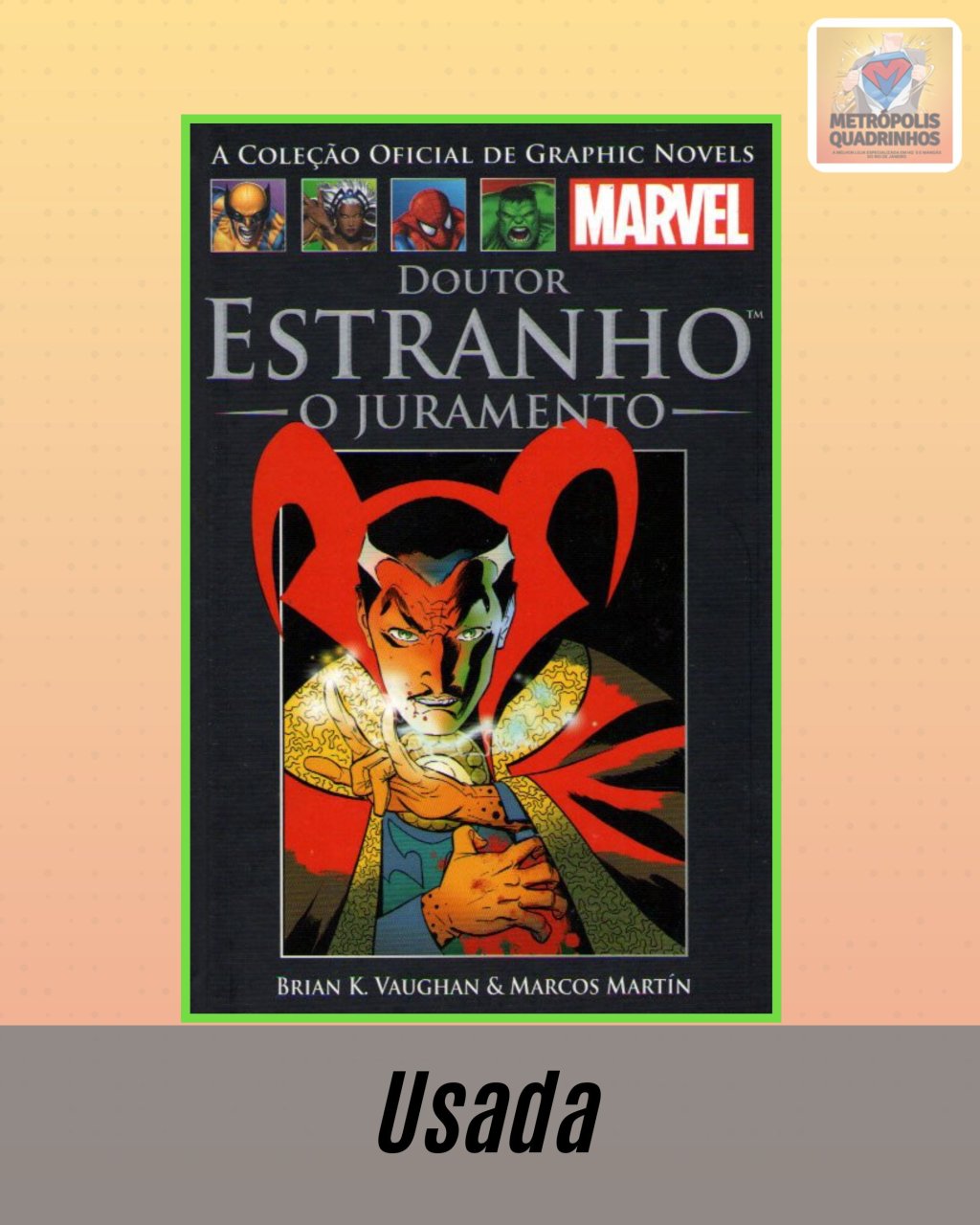 A Coleção Oficial de Graphic Novels Marvel Volume 53 - Doutor Estranho O Juramento ( Capa Dura ) Editora Salvat