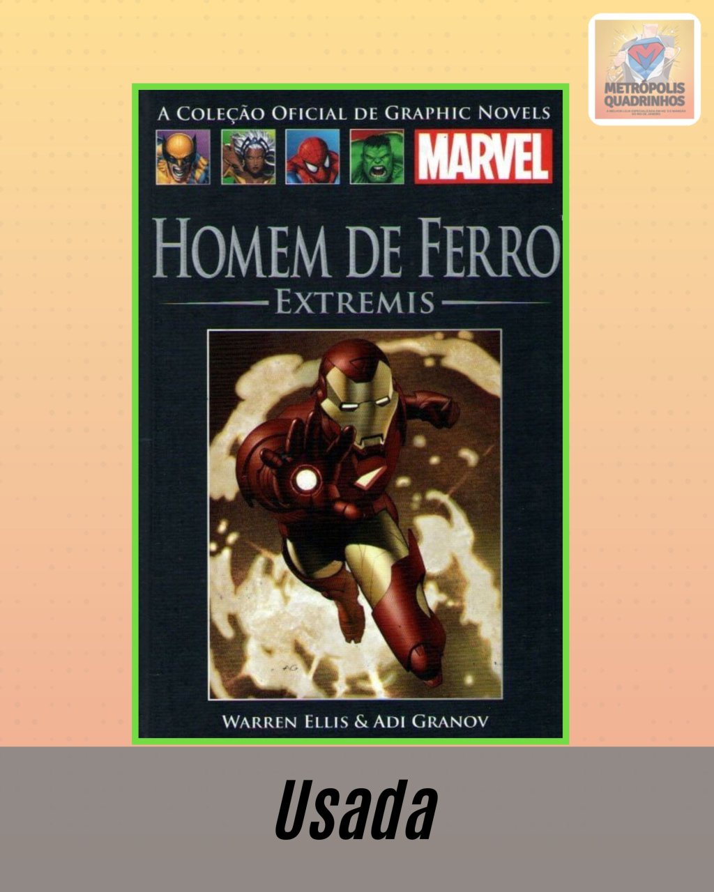 A Coleção Oficial de Graphic Novels Marvel Volume 43 - Homem de Ferro: Extremis ( Capa Dura ) EditoraSalvat