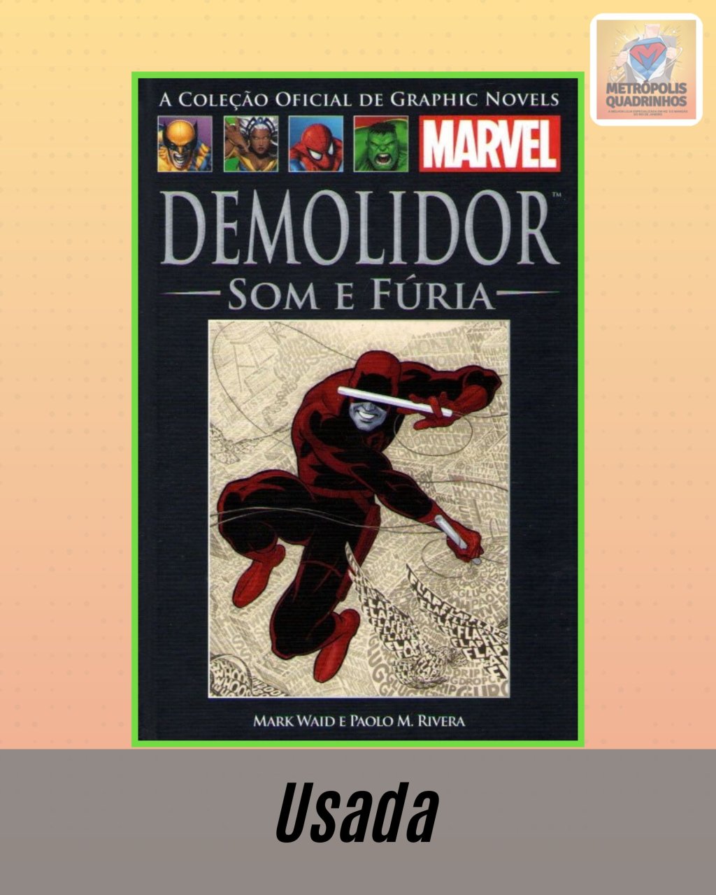 A Coleção Oficial de Graphic Novels Marvel Volume 73 - Demolidor Som  Fúria ( Capa Dura ) Editora Salvat