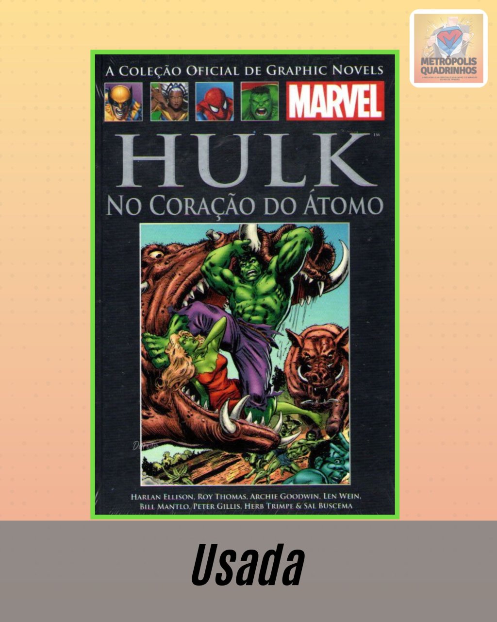 A Coleção Oficial de Graphic Novels Marvel : Clássicos Volume XXII - Hulk No Coração do Átamo ( Capa Dura ) Editora Salvat