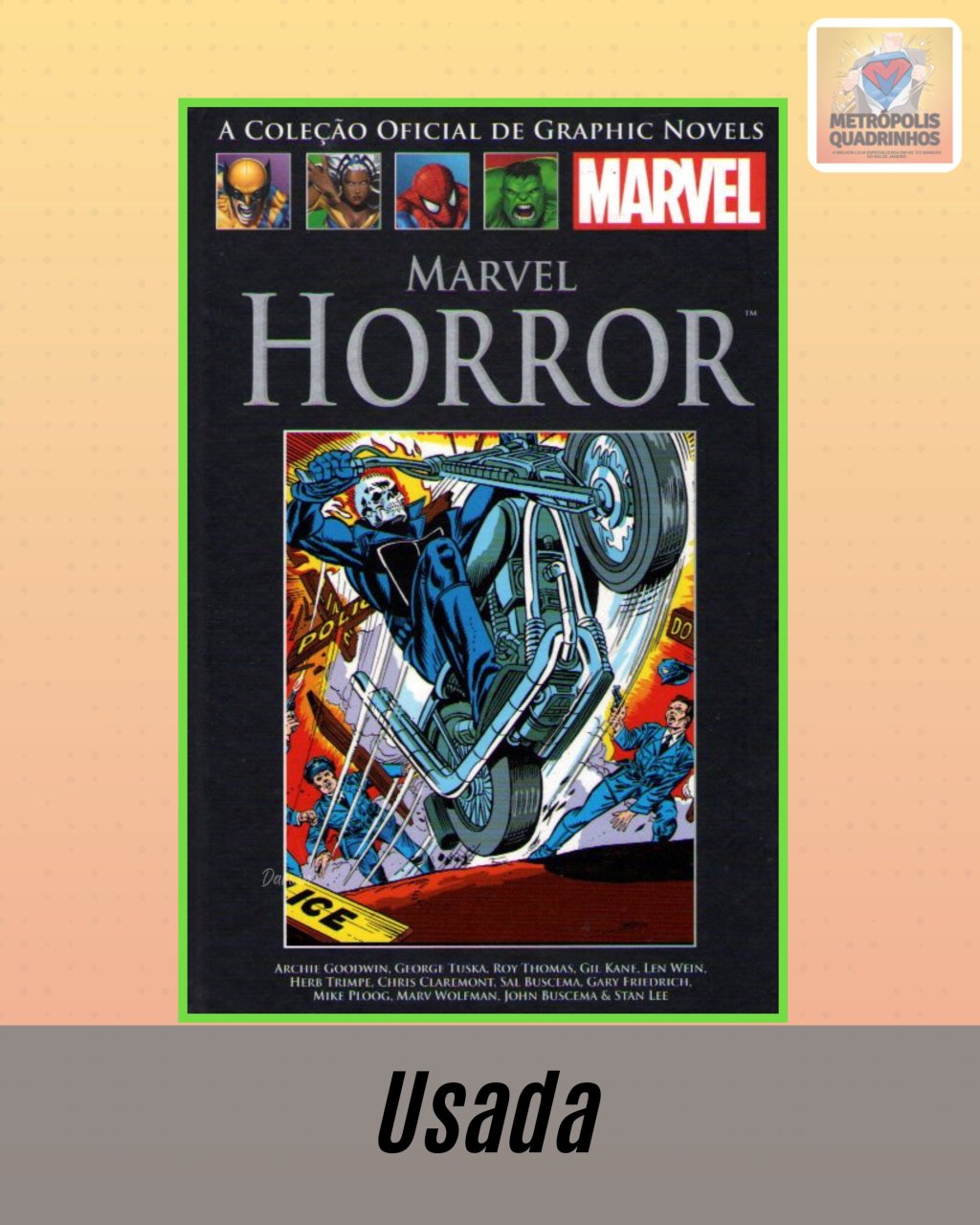 A Coleção Oficial de Graphic Novels Marvel : Clássicos Volume XXI - Marvel Horror ( Capa Dura ) Editora Salvat