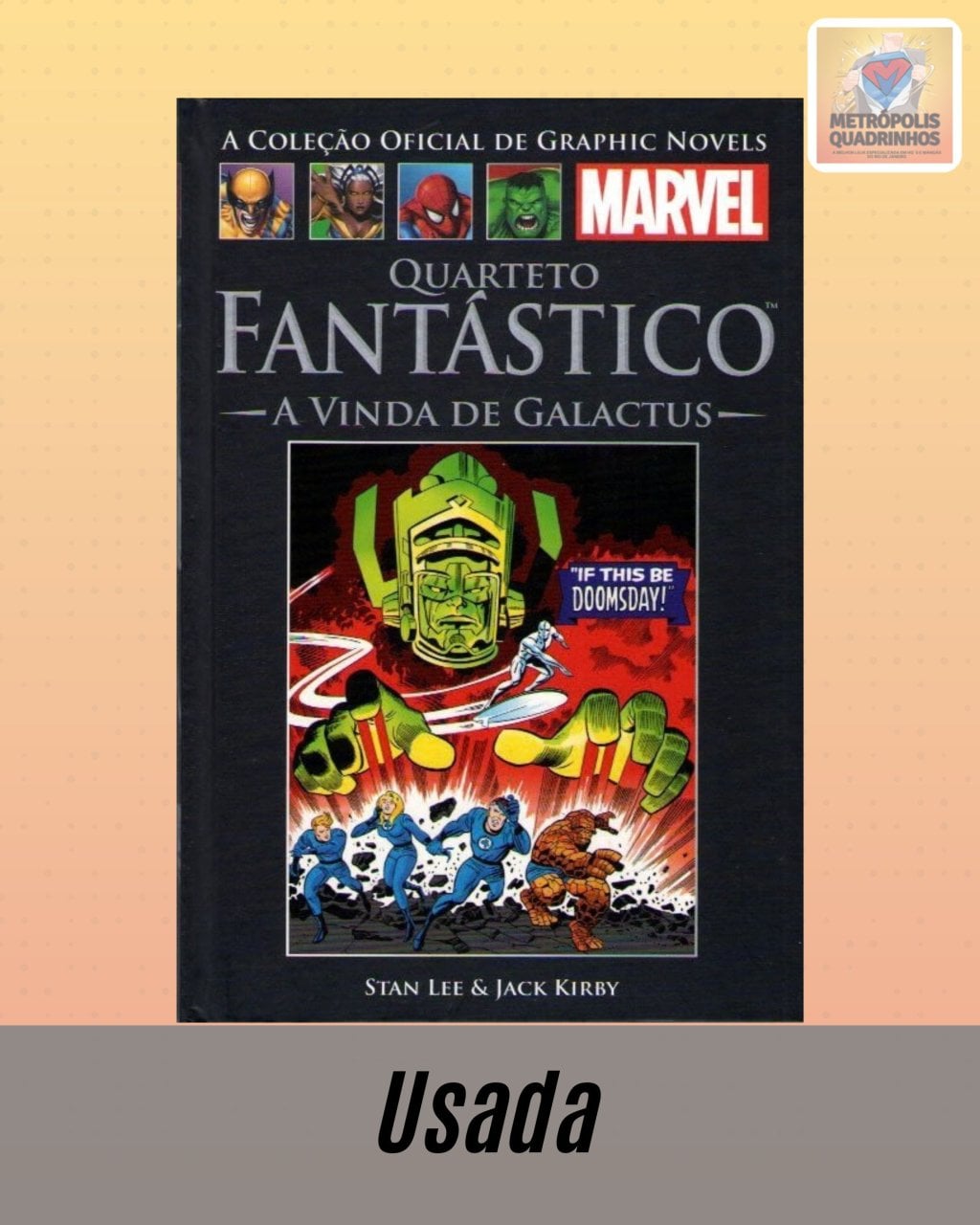 A Coleção Oficial de Graphic Novels Marvel - Clássicos Vol. IV - Quarteto Fantástico A Vida de Galactus ( Capa Dura ) Editora Salvat