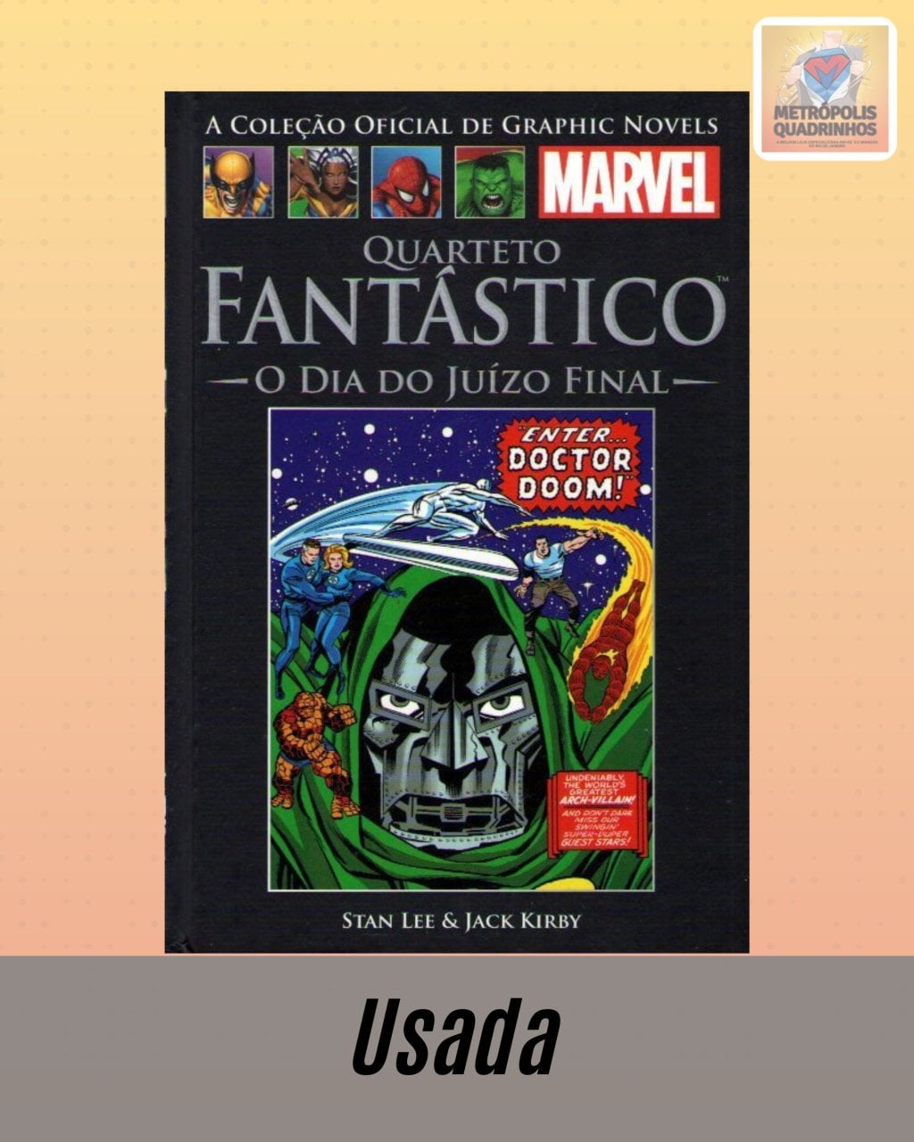 A Coleção Oficial de Graphic Novels Marvel - Clássicos V Quarteto Fantástico O Dia do Juízo Final ( Capa Dura ) Editora Salvat