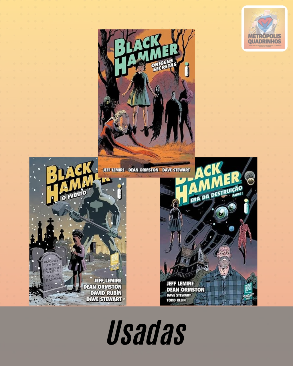Black Hammer Volumes 1 ao 3 - Editora Devir