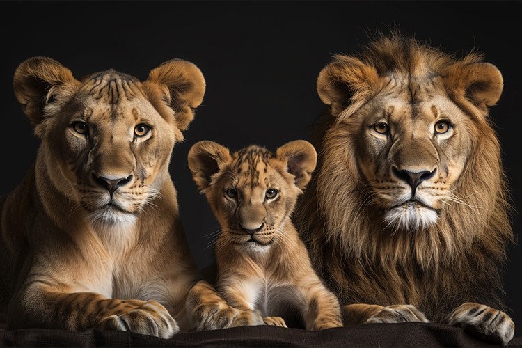 Família Leão, Leoa e Filhote