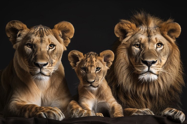 Família Leão, Leoa e Filhote