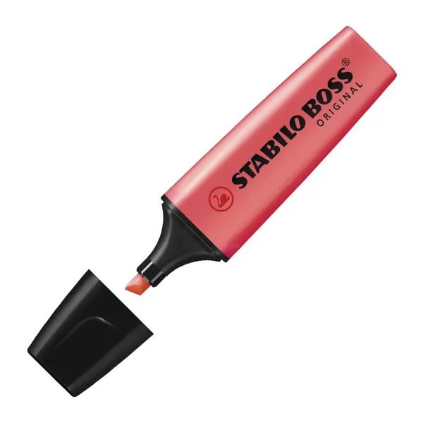  Pincel Marca texto Boss Vermelho, Stabilo