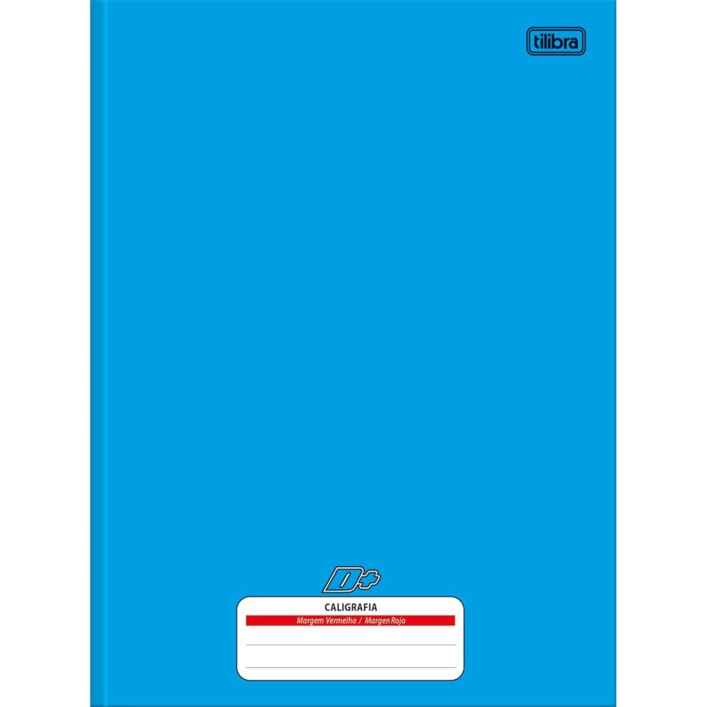Caderno de Caligrafia Brochura Capa Dura Universitário D+ Azul 96 Folhas