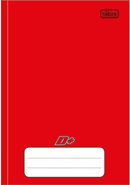 Caderno Brochura Universitário Capa Dura, D+, 200x275mm, 96 Folhas, Vermelho