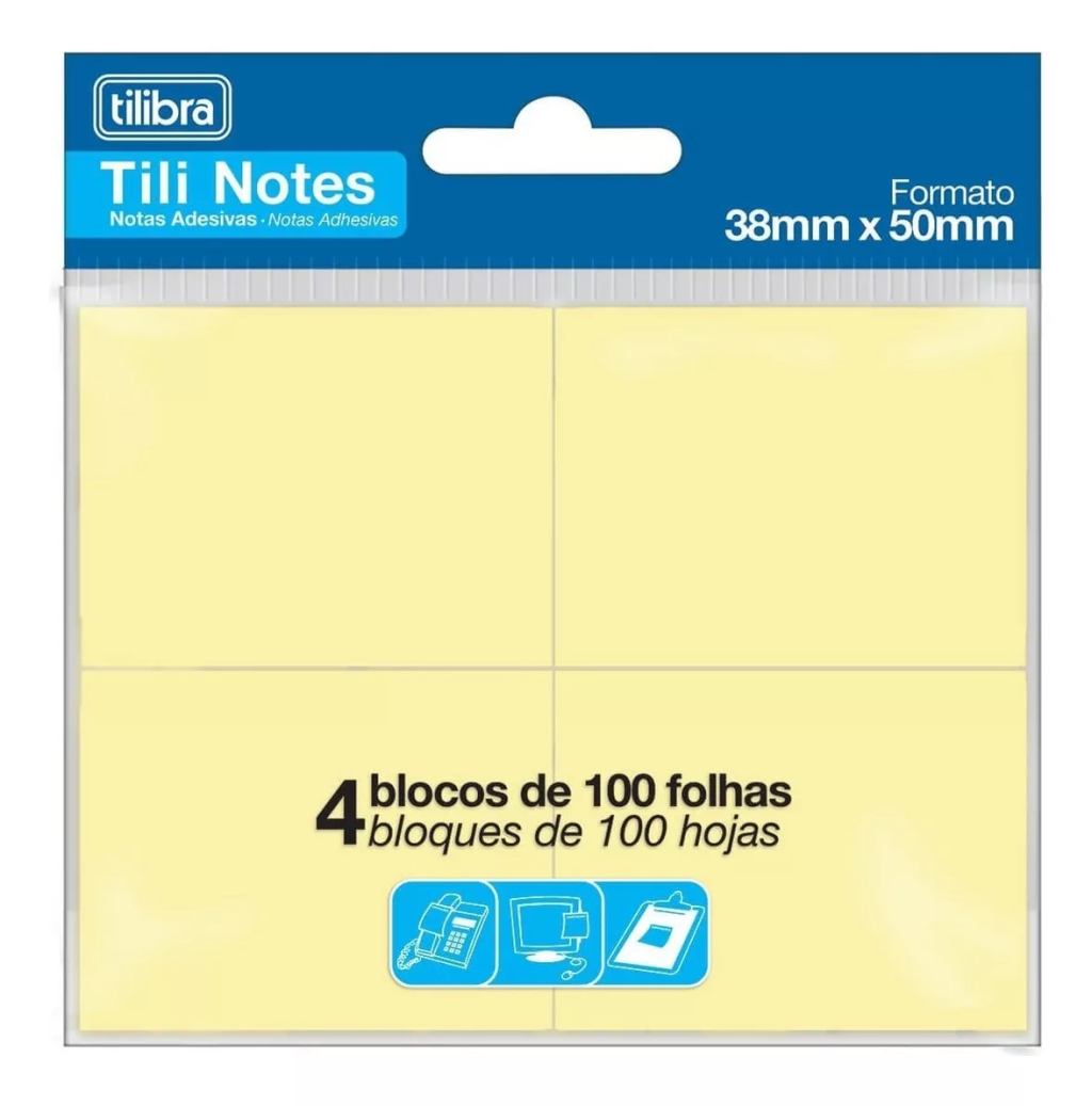 Bloco Adesivo Tili Notes 100 Folhas 