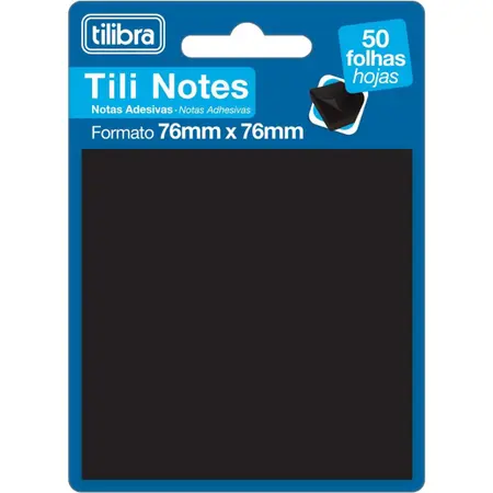Bloco de folhas Adesivas Preto 50 Folhas 