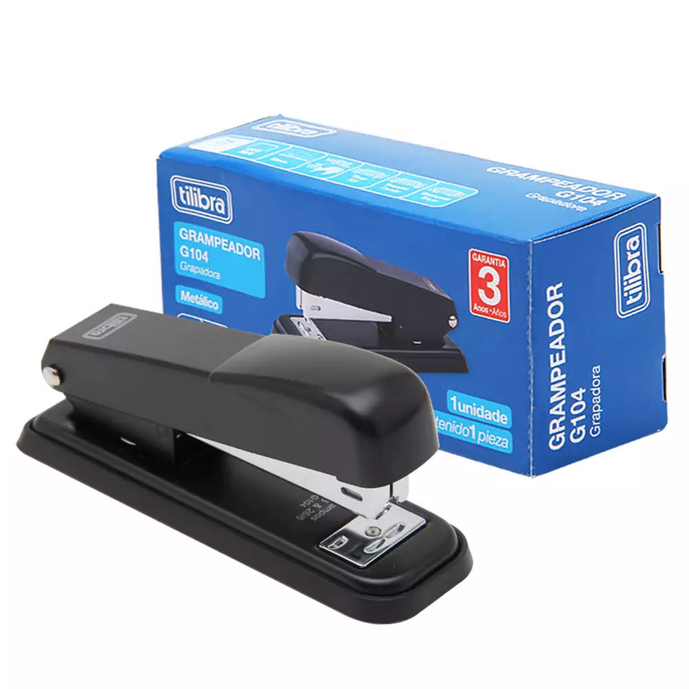 Grampeador Tilibra G104 Preto para 25 Folhas