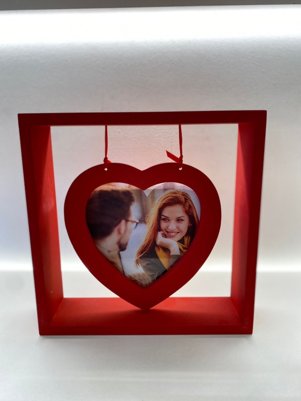 Porta Retrato Coração Vermelho