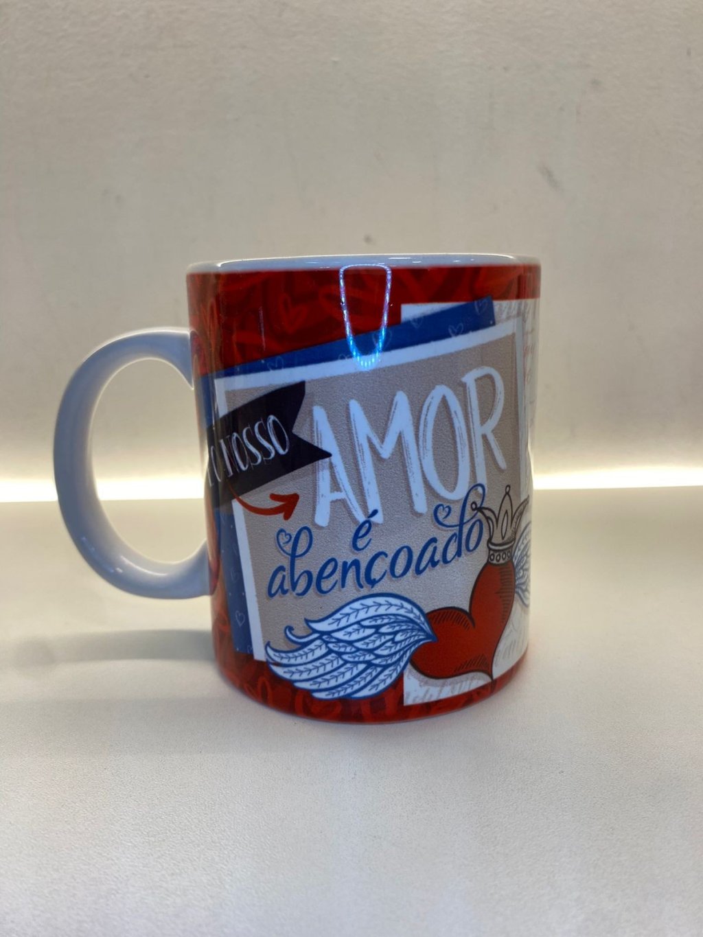 Caneca em Porcelana Personalizada - Amor Abençoado -