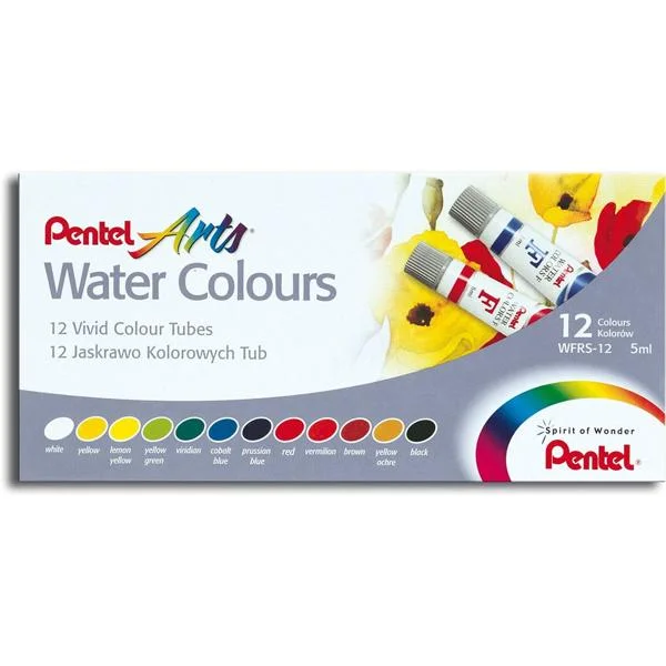Aquarela Wfrs à Base de Água Pentel Arts 12 Cores