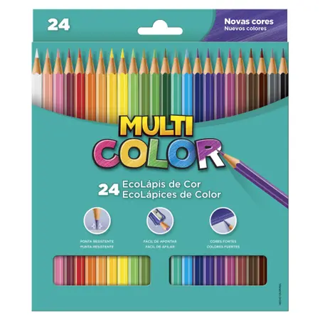 Lápis de Cor Multi Color 24 cores 