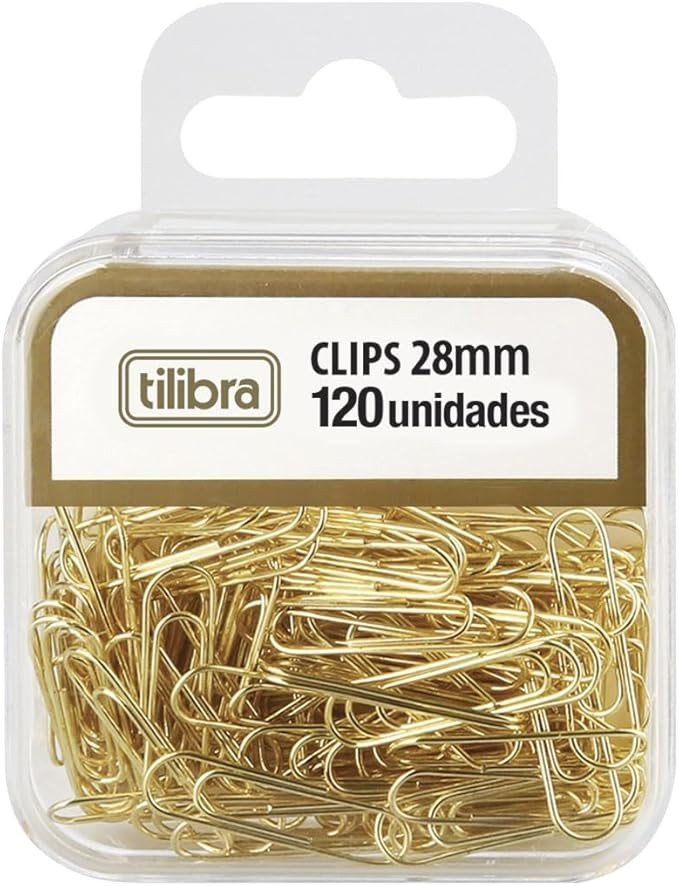  Clips Dourado 120 Unidades