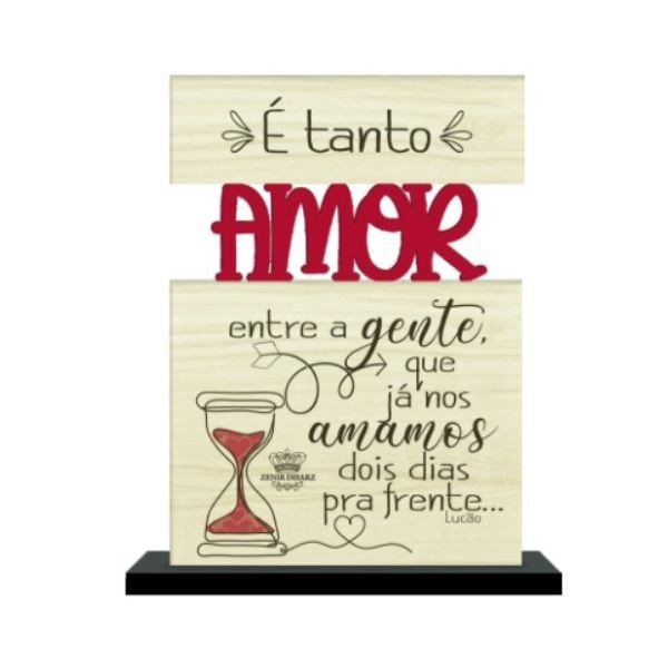 Enfeite de Mesa com Aplique É Tanto Amor