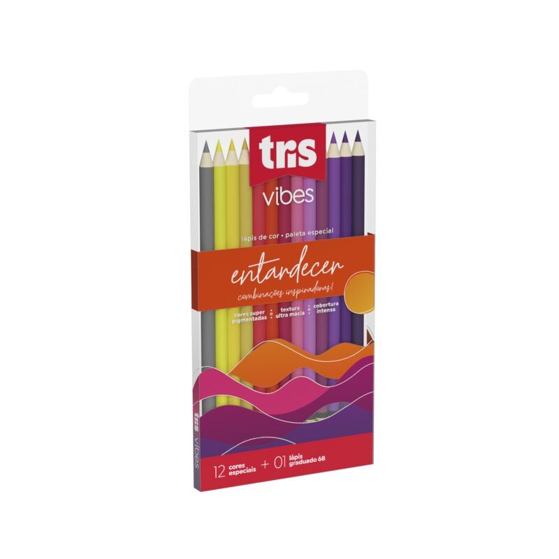 Lápis De Cor Vibes Entardecer 12 Cores 