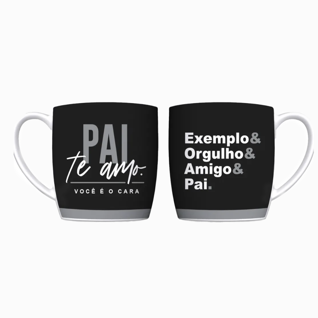 Caneca Porcelana Pai te amo. Você é o cara - BrasFoot