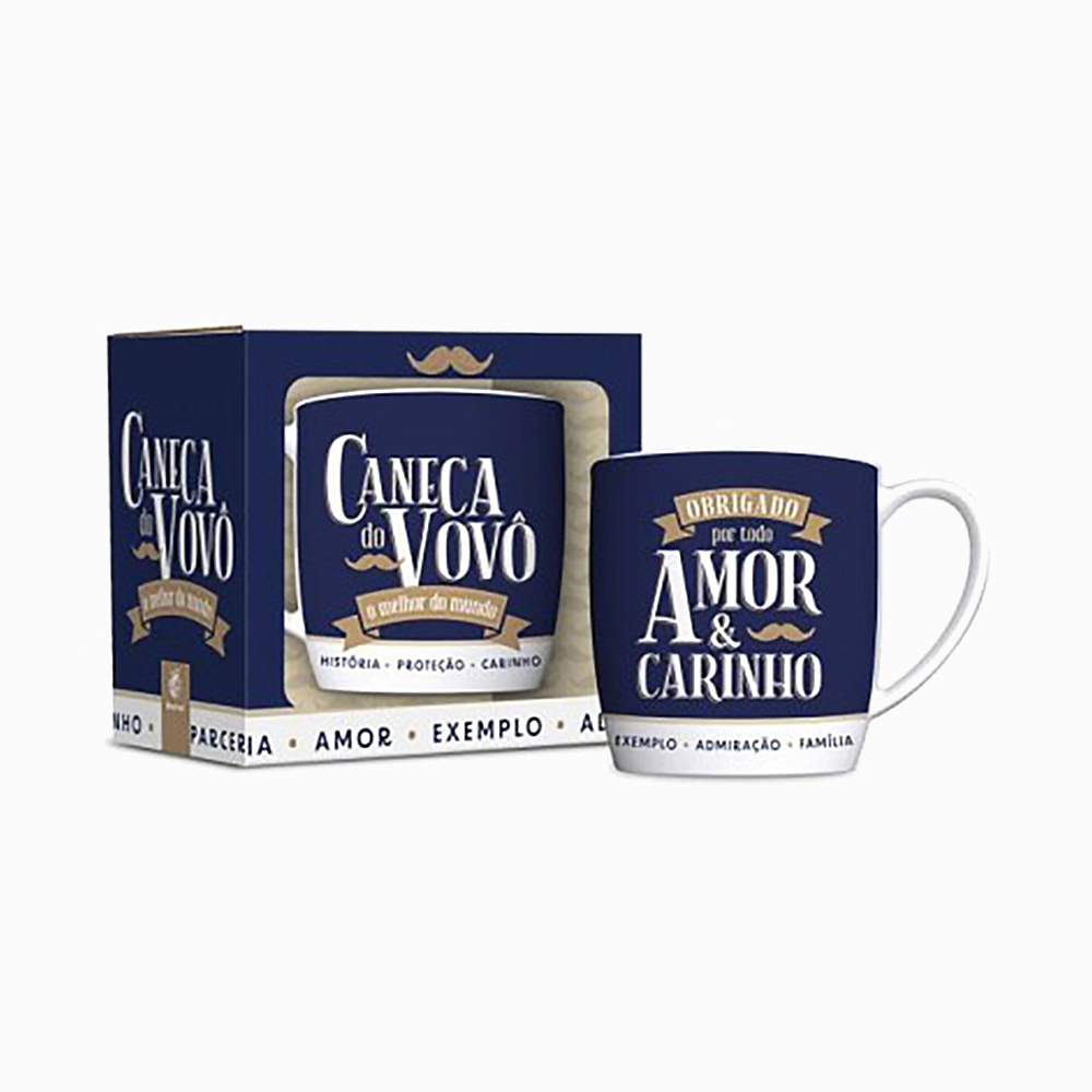 Caneca Porcelana - Caneca do vovô - BrasFoot 