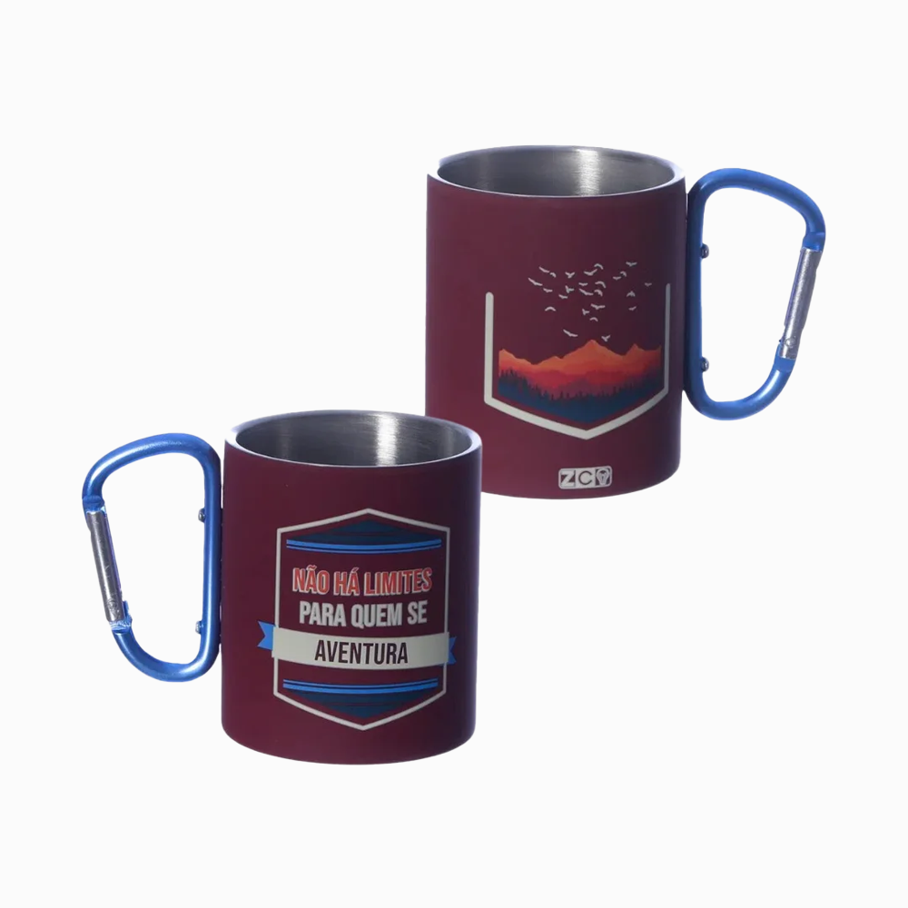 Caneca Mosquetão - Não Há Limites para Quem se Aventura - Zona Criativa
