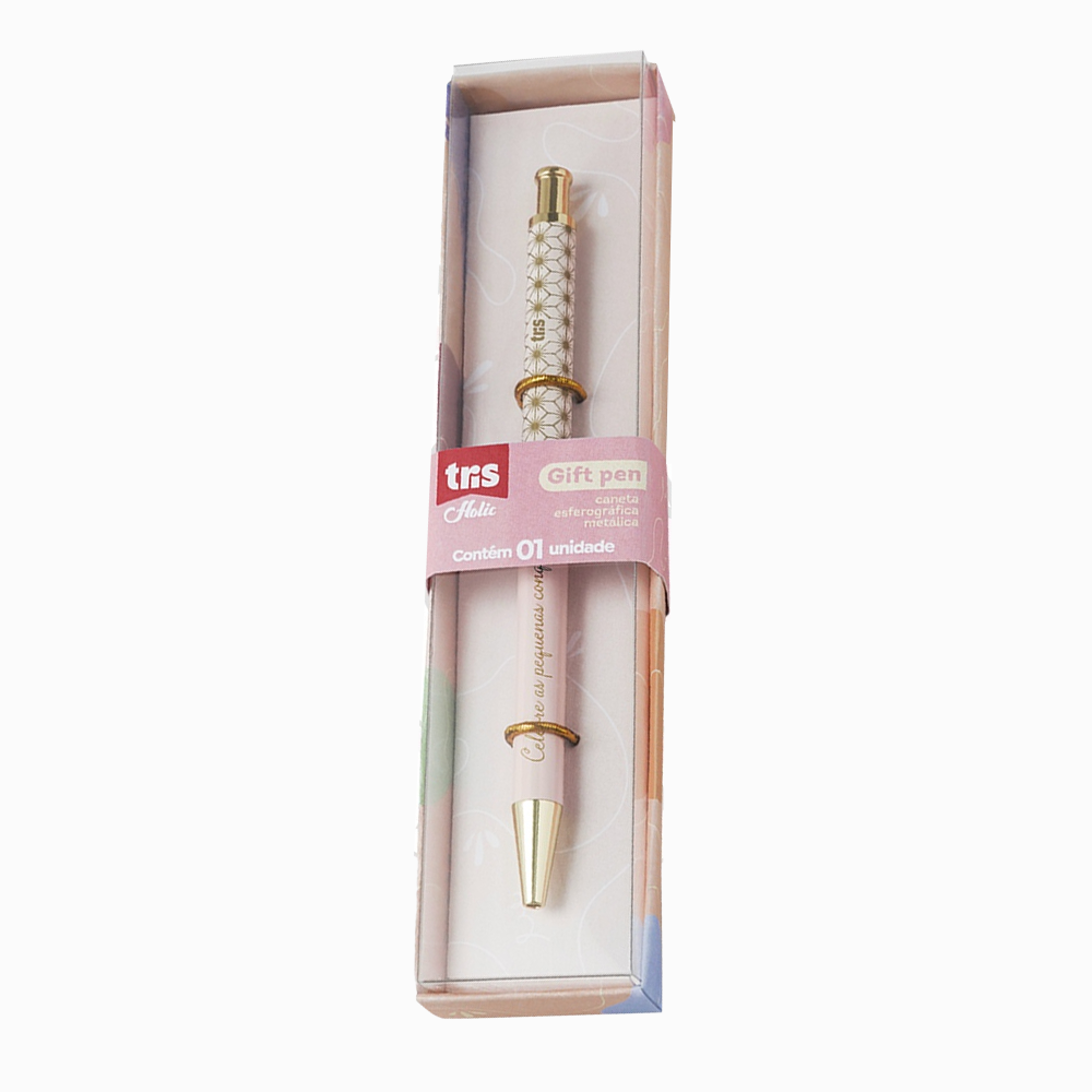 Caneta Esferográfica Metálica Holic Gift Pen - Tris