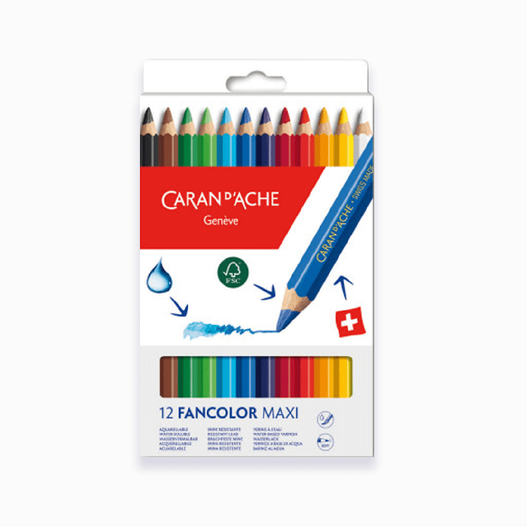 Lápis de cor Jumbo - 12 cores - Caran D'ache