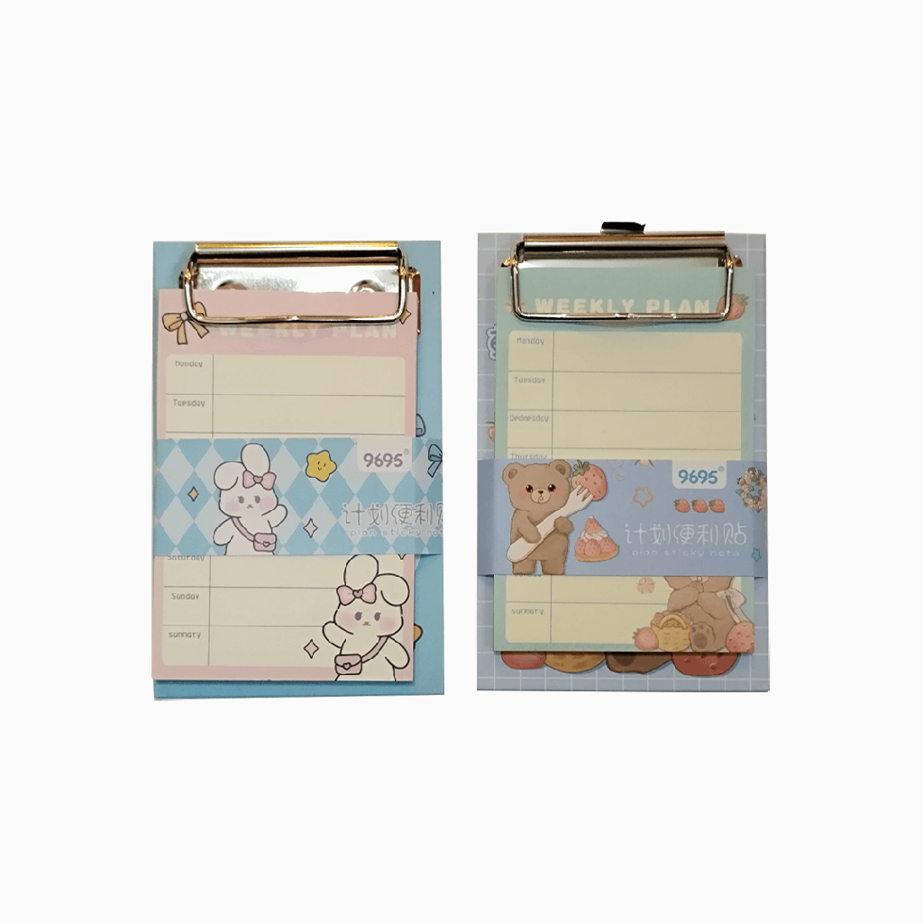 Bloco de Anotações com Mini Prancheta Bichinhos - 40 folhas - 7,5x11,5cm - Michel Judi