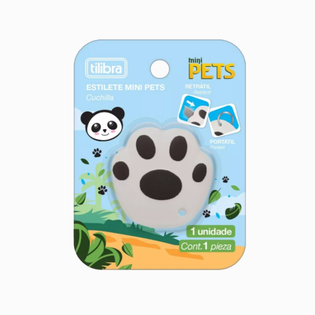 Estilete Mini Pets - Panda e Cachorro - Tilibra