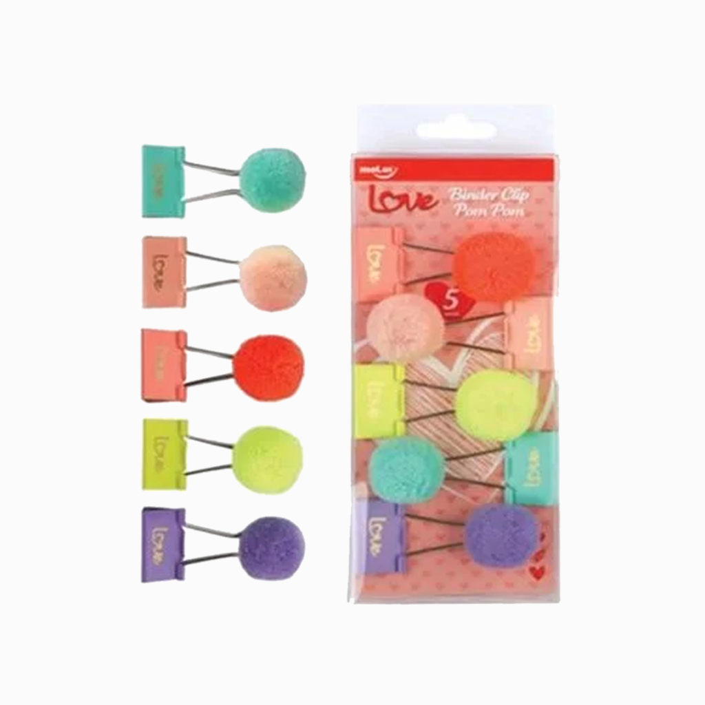 Brindes Clips Pompom - 05 unidades - Tilibra