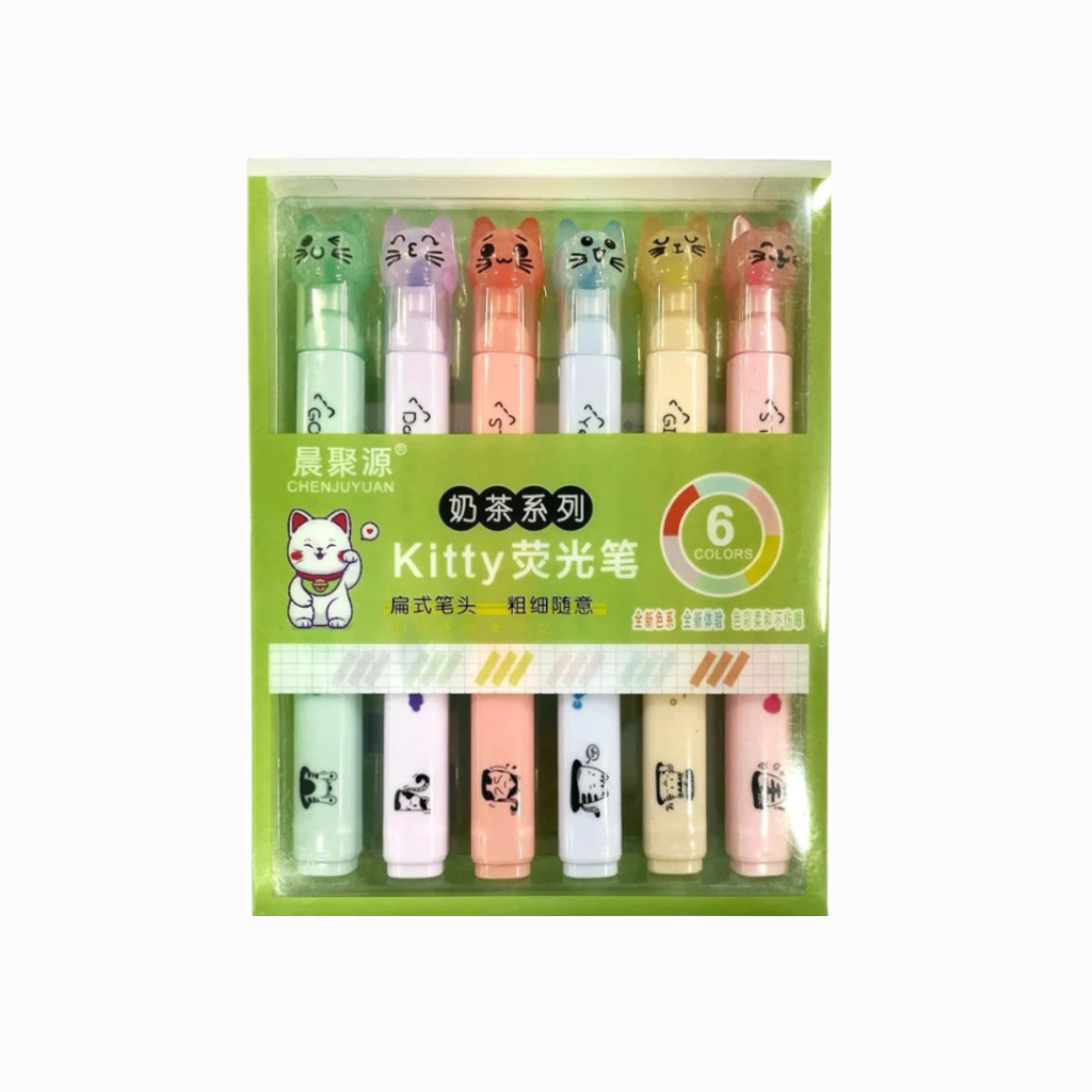 Marca Texto de Gatinho - 6 unidades - Chenjuyuan