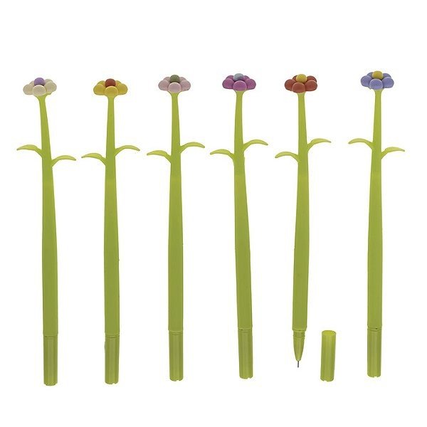 Caneta Gel Flores a Unidade - 0,5 preta - Molin