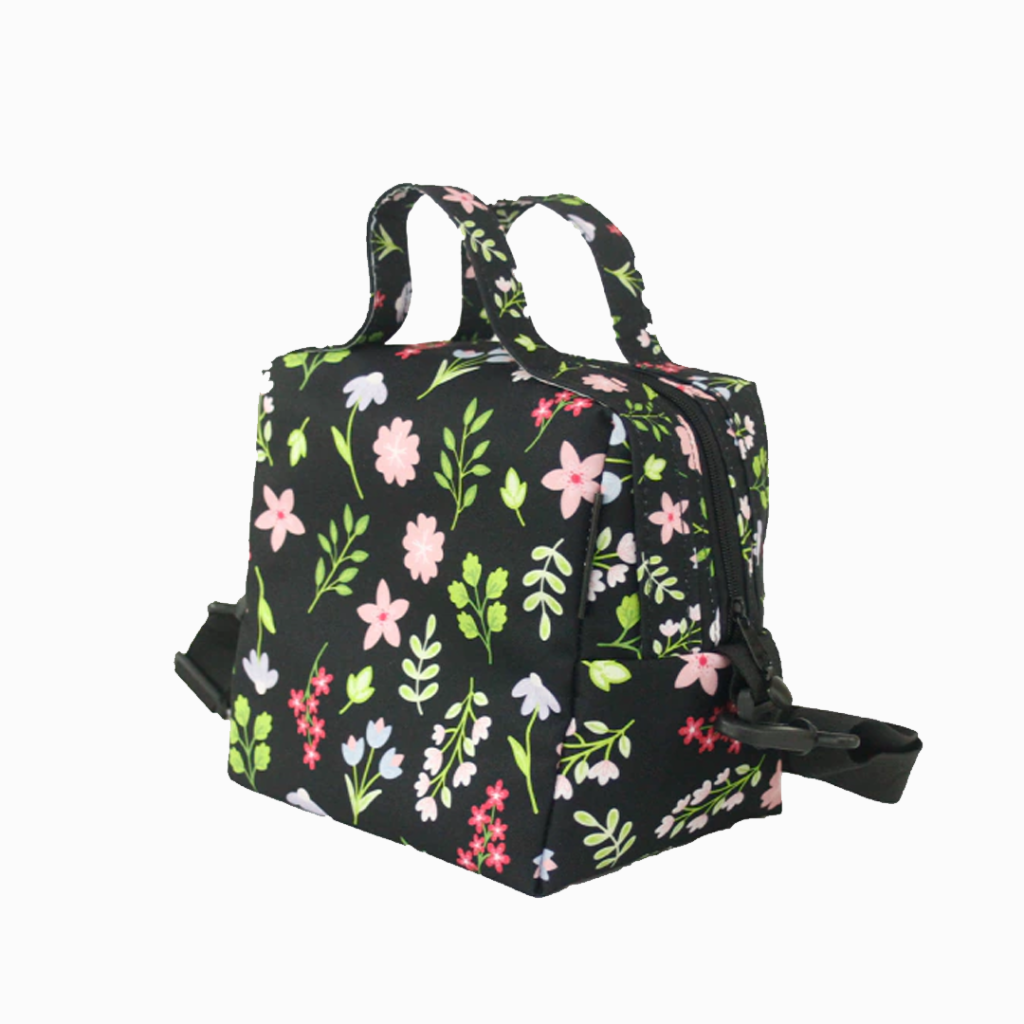Bolsa Térmica Floral com Preto - By Soft - Sabra