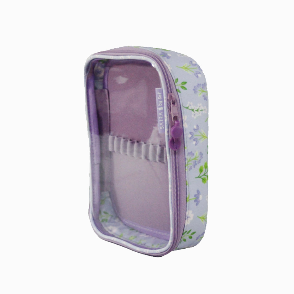 Estojo Box  Floral Lilás - By Soft - Sabra