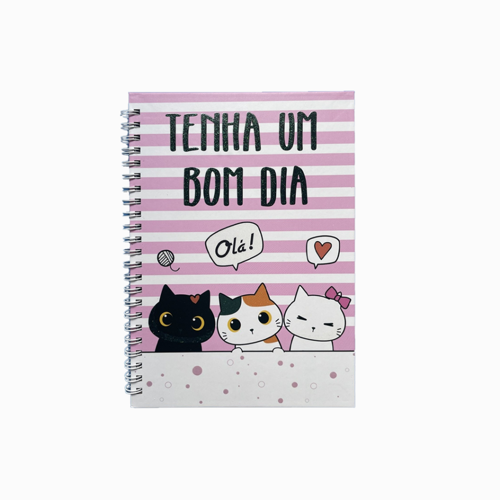 Caderno Gatinhos Tenha um Bom dia Capa Dura - T&M Novidades
