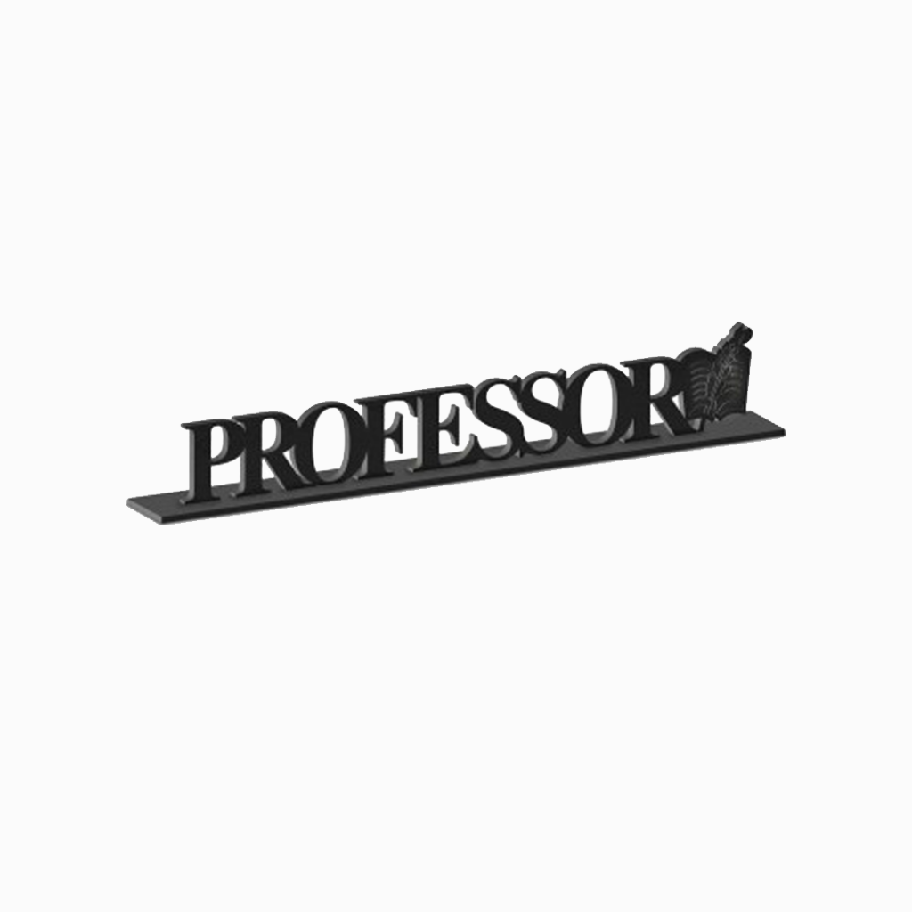 Placa Decorativa MDF - Professor- Zenir Disarz