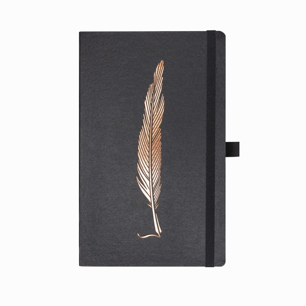 Caderno Capa Dura tipo Moleskini - Pontilhado - Ótima