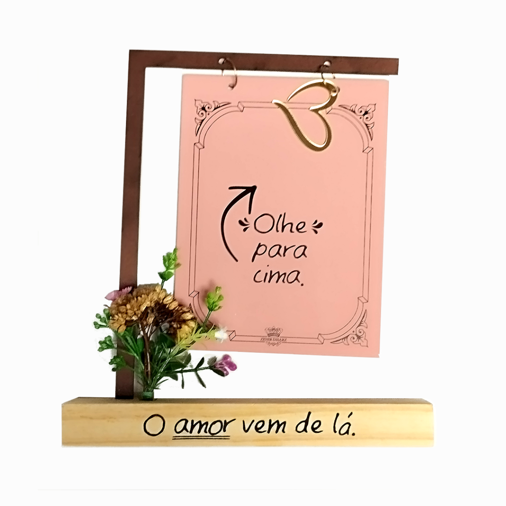 Enfeite de Mesa com Aplique Varal - Olhe para Cima - Zenir Disarz