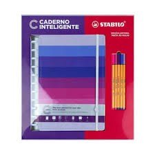 Kit Caderno Inteligente + Stabilo -  Rosa